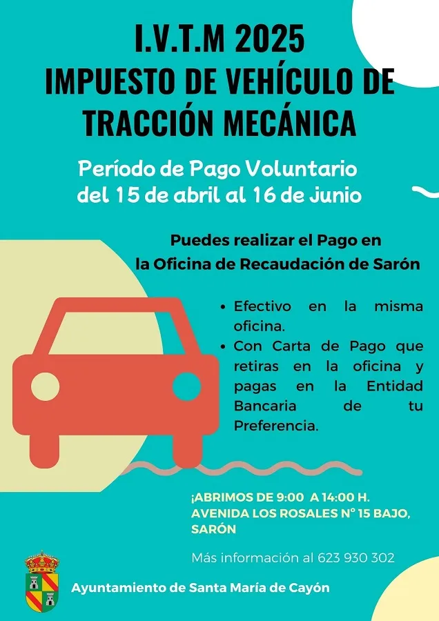 I.V.T.M. 2025, abierto el periodo de Pago Voluntario hasta el 16 de ...