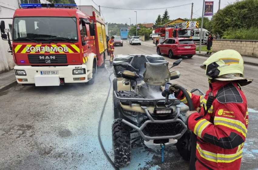 Noticias de Cantabria | El Cántabro | Extinguido un incendio de un quad en Laredo sin heridos