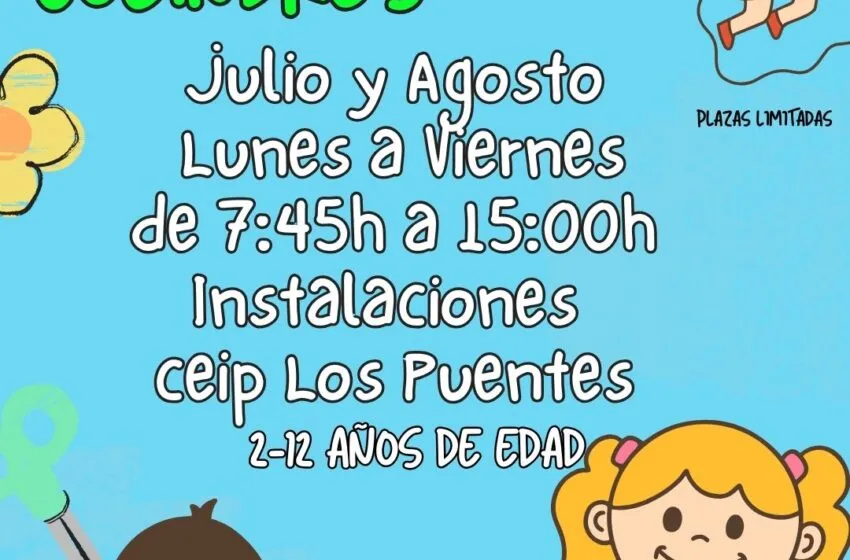  COLINDRES PONDRÁ EN MARCHA UN CAMPUS DE VERANO PARA NIÑOS Y NIÑAS DE ENTRE 2 Y 12 AÑOS