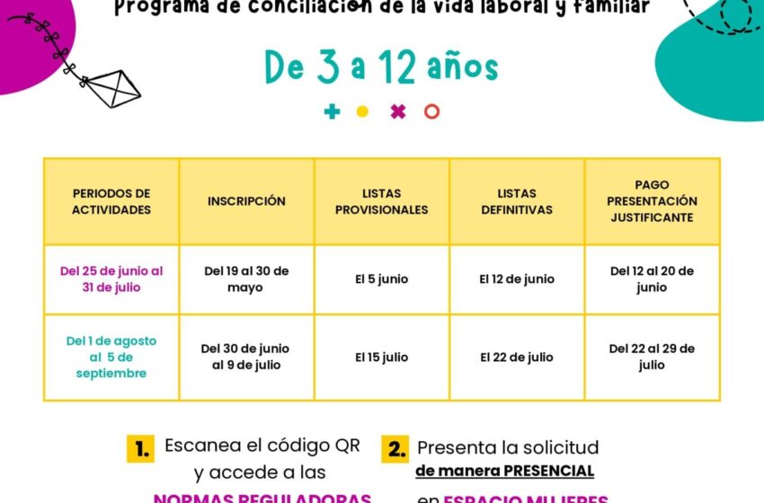  Ya se puede solicitar plaza en ‘Abierto en Vacaciones. Verano 2025’ (descarga aquí bases y boletín inscripción)