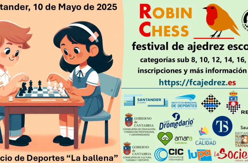 El Palacio de Deportes acoge este sábado el torneo de ajedrez ‘Robin Chess’