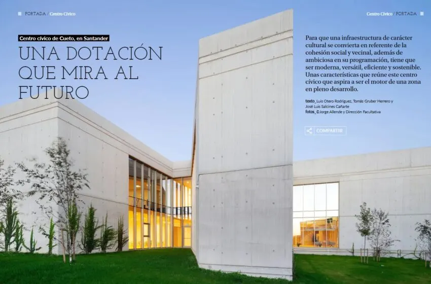 Noticias de Cantabria | El Cántabro | El Centro Cívico de Cueto protagoniza la portada de la revista de arquitectura Cercha