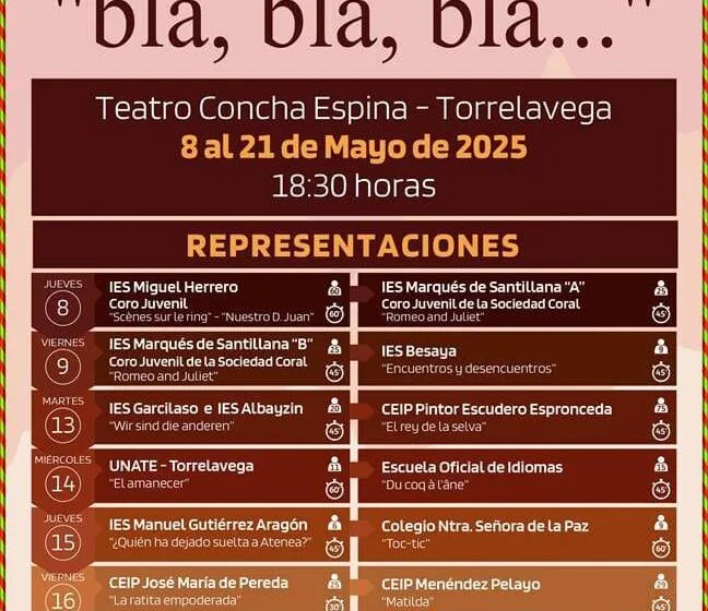  Comienza la VIII Muestra de Teatro Escolar ‘Bla, bla, bla…’