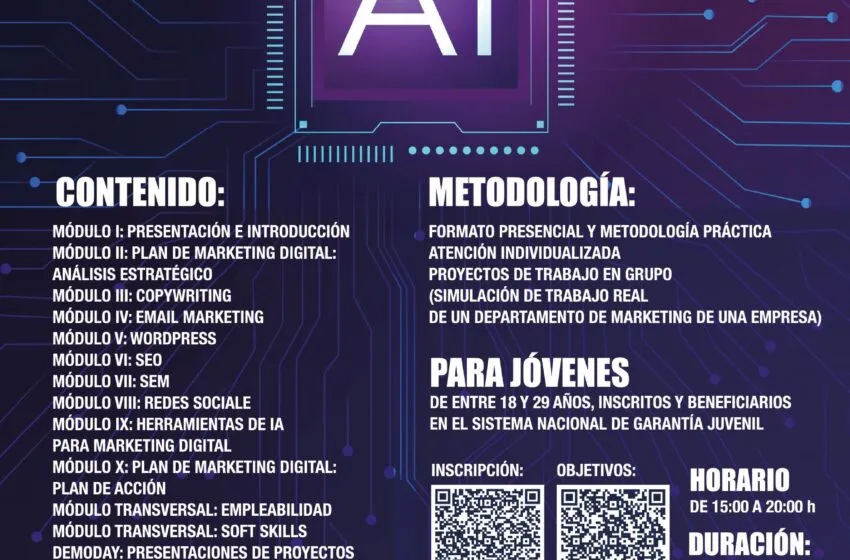 Noticias de Cantabria | El Cántabro | El CIE programa un curso para divulgar el marketing digital con IA para jóvenes