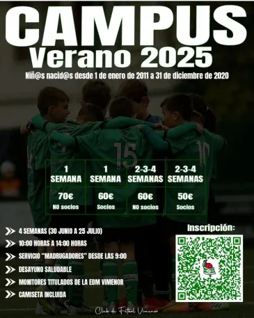 ¡Vuelve el Campus de verano del Vimenor! Fútbol, diversión y madrugadores gratis en el Complejo de Vioño