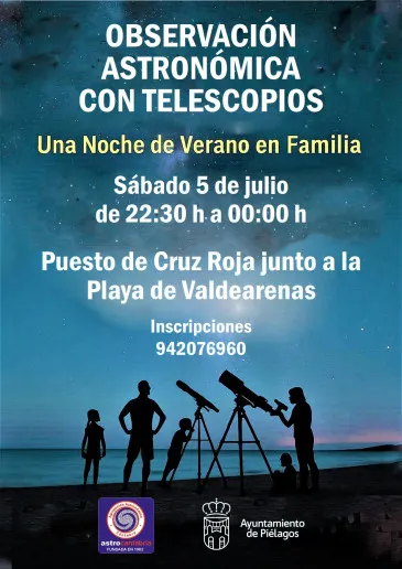 Noticias de Cantabria | El Cántabro | “Una noche con las estrellas” en Valdearenas: telescopios, ciencia y emoción en familia