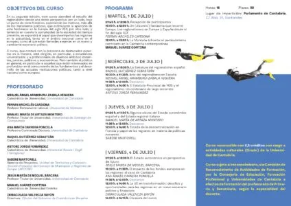 Noticias de Cantabria | El Cántabro | Las regiones, protagonistas de Europa: el Parlamento de Cantabria acoge un curso clave de la UC sobre regionalismo
