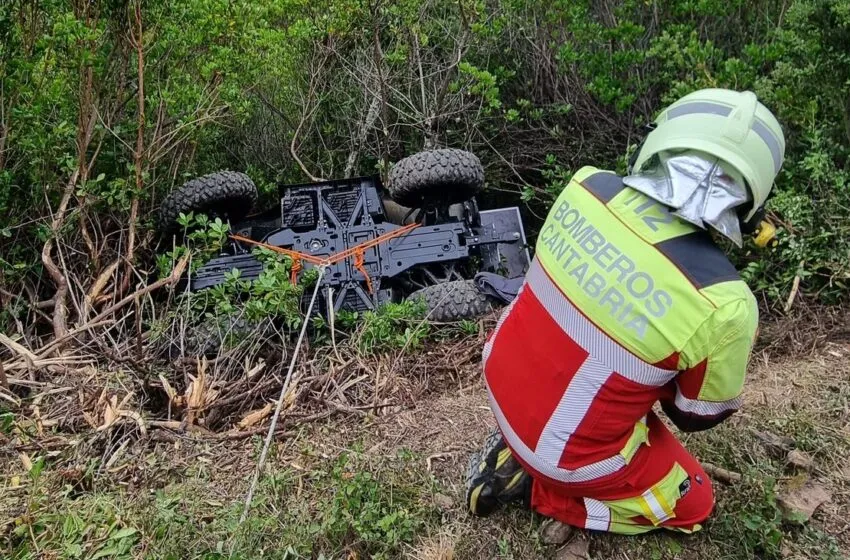 Noticias de Cantabria | El Cántabro | Rescate en Picos de Europa: vuelca un quad y caen por un terraplén dos turistas alemanes