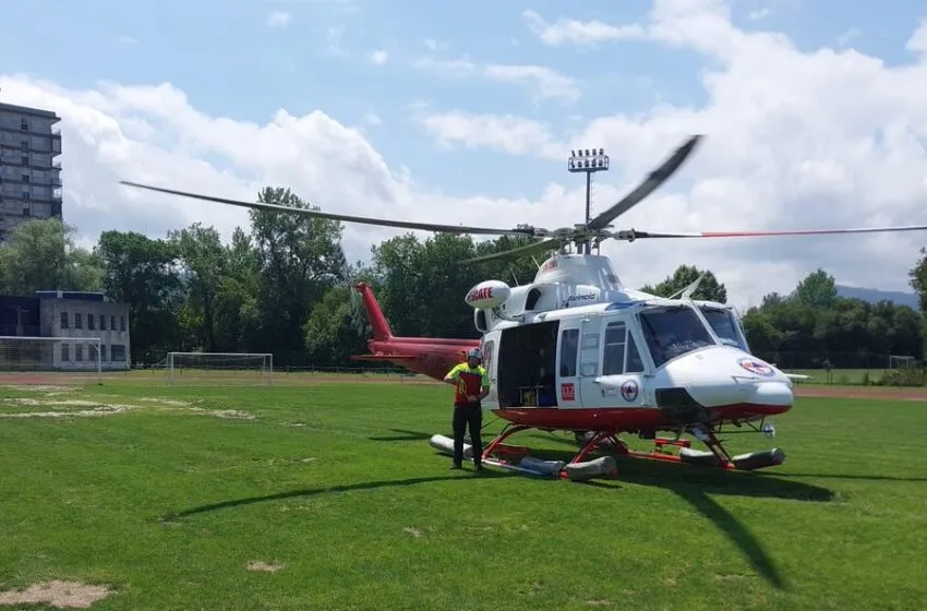 Rescatado en helicóptero un ciclista herido en el Pico de las Nieves (Guriezo)
