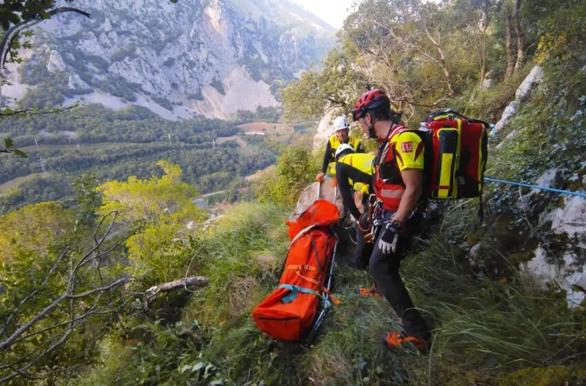 Herido grave un escalador alemán tras sufrir un accidente en una de las vías de escape de la ferrata de La Hermida