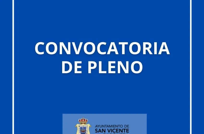 CONVOCATORIA PLENO JUEVES 5 JUNIO