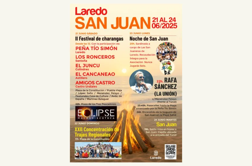 Laredo se prepara para vivir su noche más mágica: charangas, trajes regionales, sardinas solidarias y una gran hoguera en San Juan 2025
