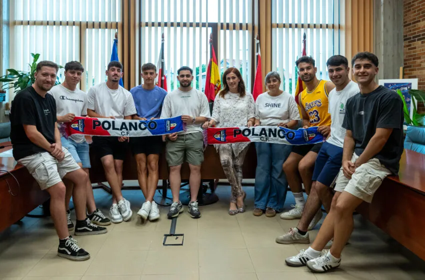 Los equipos ascendidos del Polanco CF, pregoneros de las fiestas de San Pedro Advíncula