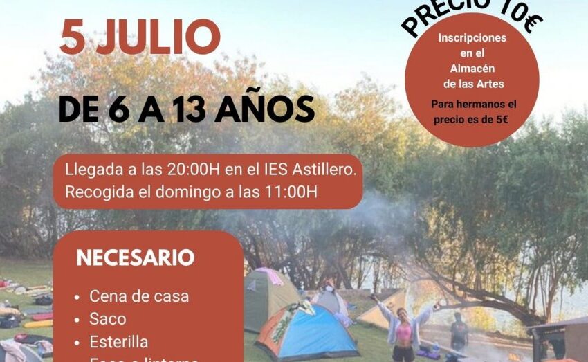 EL AYUNTAMIENTO DE ASTILLERO Y EL GRUPO SCOUT SAN JOSÉ ORGANIZAN UNA ACAMPADA URBANA PARA NIÑOS DE 6 A 13 AÑOS