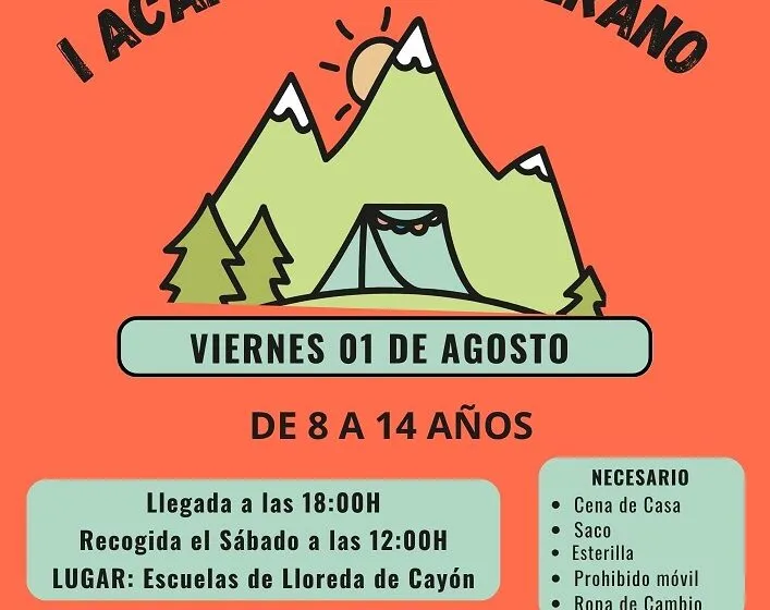  ¡¡Ven a disfrutar de nuestra acampada de verano, una alternativa al ocio juvenil en el Ayuntamiento de Santa María de Cayón, lo pasaremos en grande!!