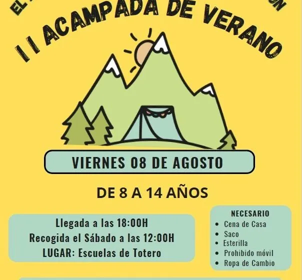  Santa María de Cayón abre inscripciones para su Segunda Acampada de Verano tras el éxito de la primera edición