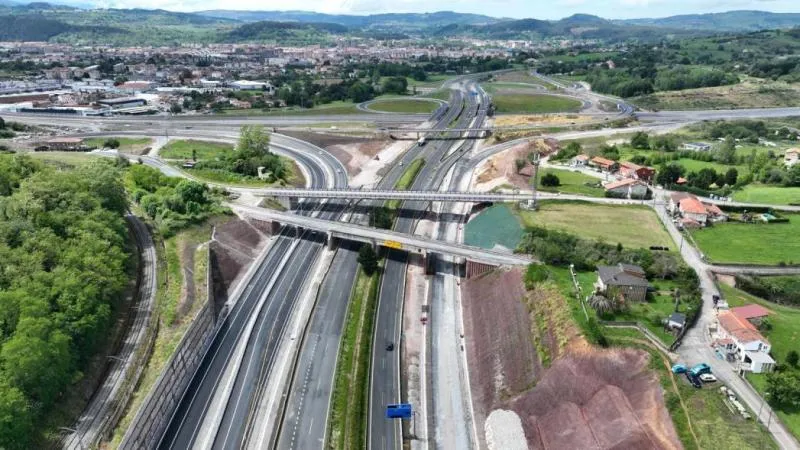 Transportes avanza en las obras de la A-67 en el entorno de Torrelavega con cortes nocturnos desde el 13 al 17 de julio