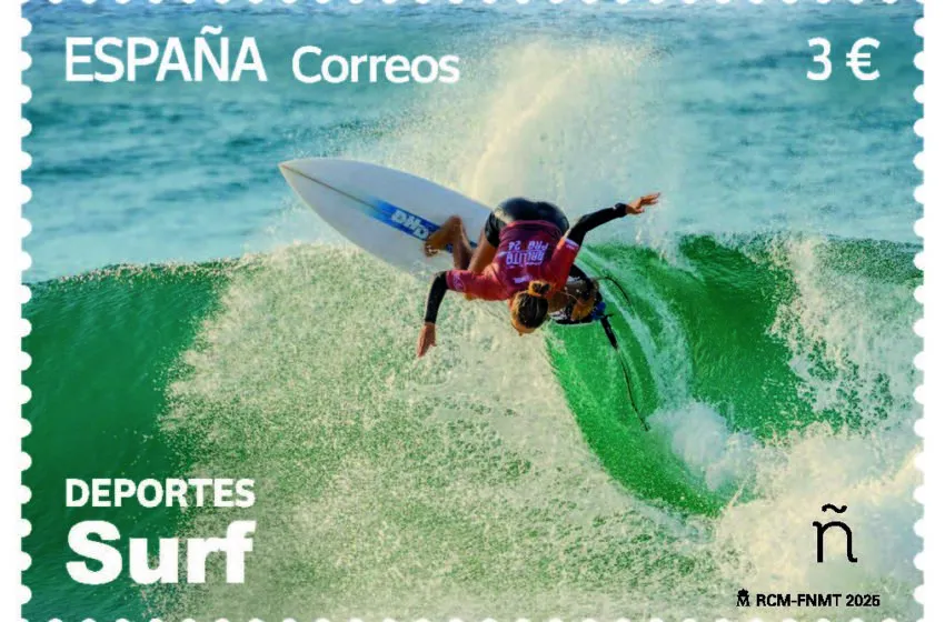 Correos lanza un sello conmemorativo dedicado al Surf, con 70.000 ejemplares y Pliegos Premium