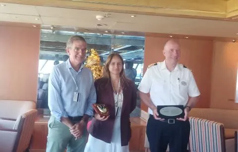 Primera escala del crucero Borealis en el puerto de Santander