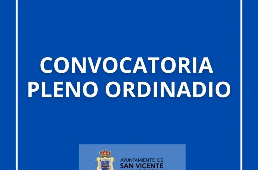 CONVOCATORIA PLENO 14 DE AGOSTO