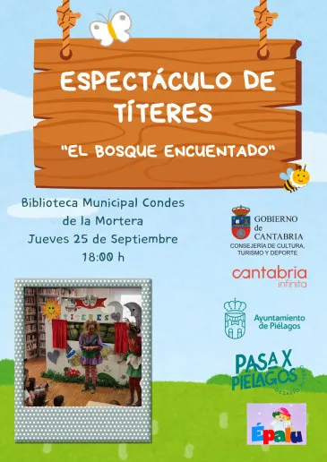 Noticias de Cantabria | El Cántabro | La magia de los títeres llega a Mortera con ‘El bosque encuentado’ de Épalu Teatro