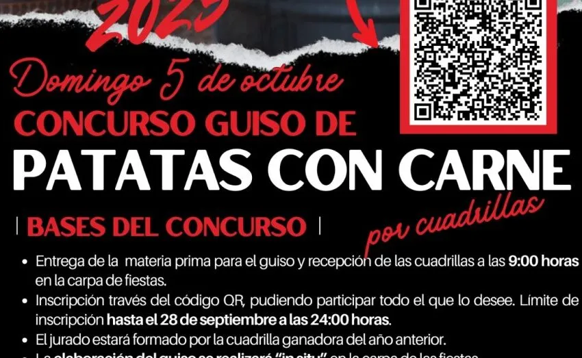ARRANCA LA INSCRIPCIÓN PARA EL CONCURSO DE PATATAS CON CARNE DEL PILAR 2025