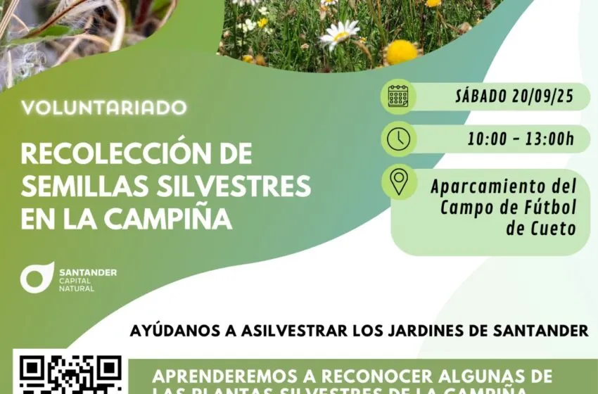 ‘Santander Capital Natural’ organiza una jornada divulgativa de recolección de semillas silvestres