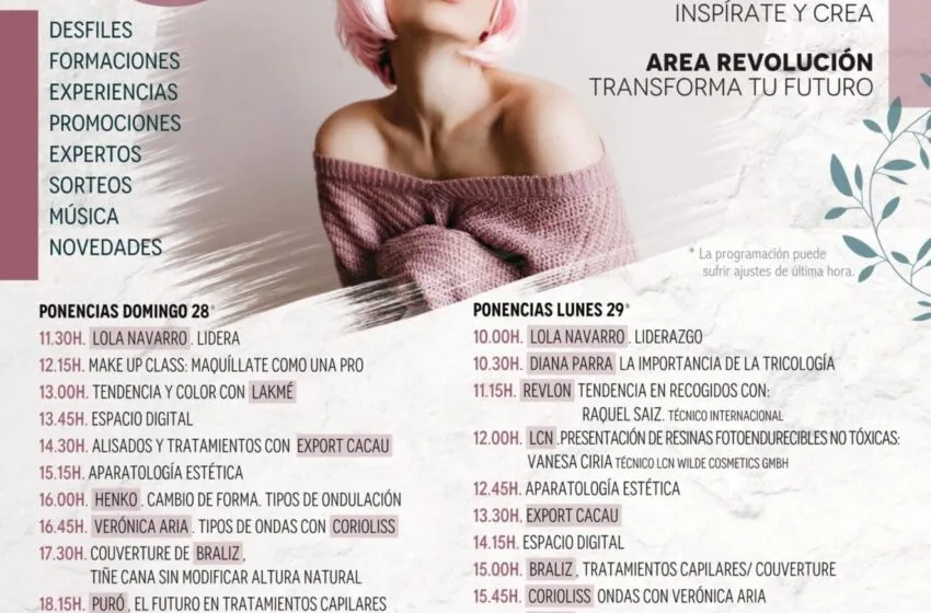  Este domingo se inaugura la I Feria ‘Hair&Beauty Experience’ el 28 en el edificio multiusos ‘Sergio García’