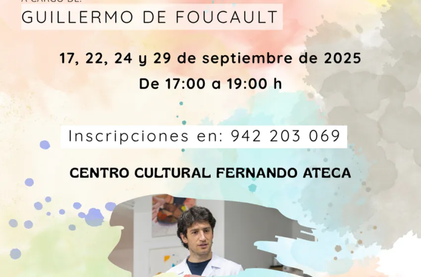 Noticias de Cantabria | El Cántabro | Abierta la inscripción en los talleres de artes plásticas que impartirá Guillermo de Foucault