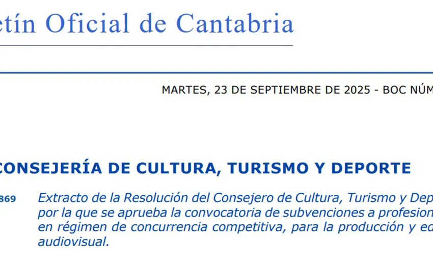Noticias de Cantabria | El Cántabro | Cultura convoca las ayudas a profesionales para la producción y edición audiovisual
