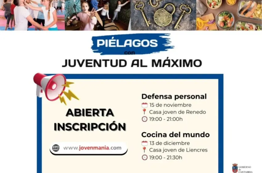  Piélagos acogerá dos talleres del programa ‘Juventud al máximo’ del Gobierno de Cantabria