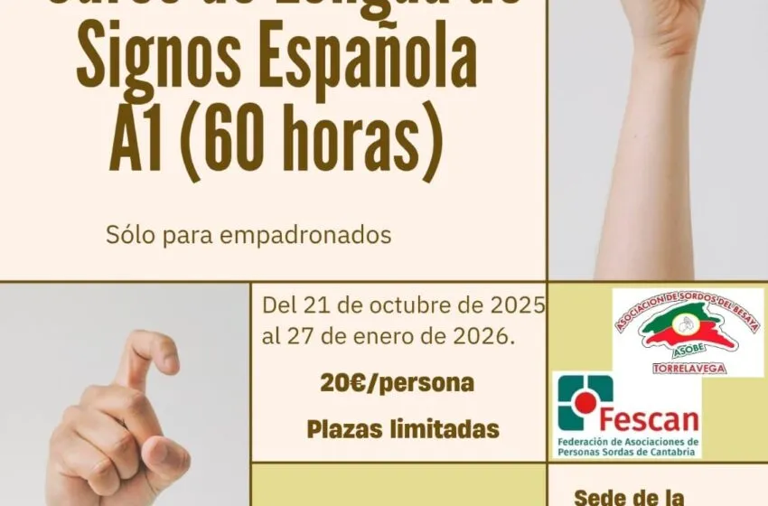  Torrelavega avanza en la integración con las personas sordas mediante un curso de Lengua de Signos
