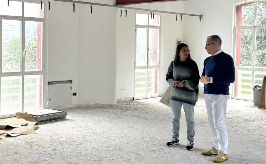 Avanzan las obras de la nueva sala de estudio 24 horas en la Biblioteca Miguel Artigas