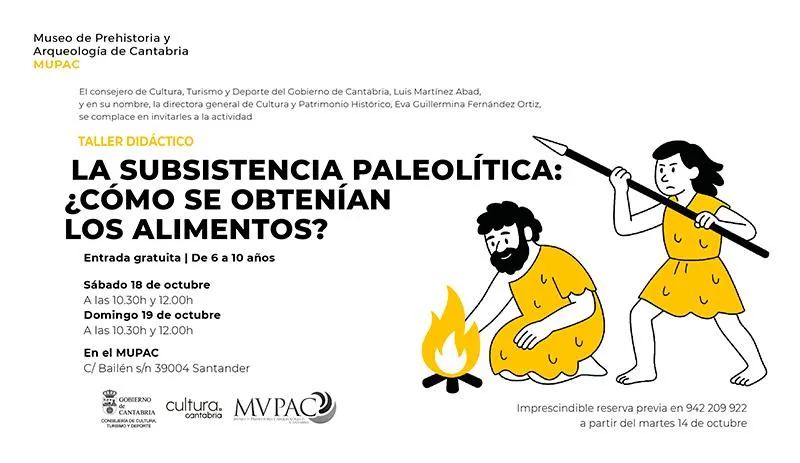Noticias de Cantabria | El Cántabro | Cultura convoca en el MUPAC un taller sobre subsistencia en el Paleolítico