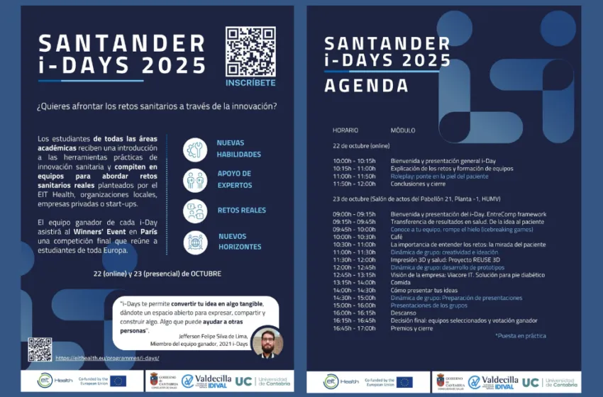 Noticias de Cantabria | El Cántabro | Santander acogerá los i-Days 2025, jornadas de innovación en salud dirigidas a estudiantes organizadas por el IDIVAL