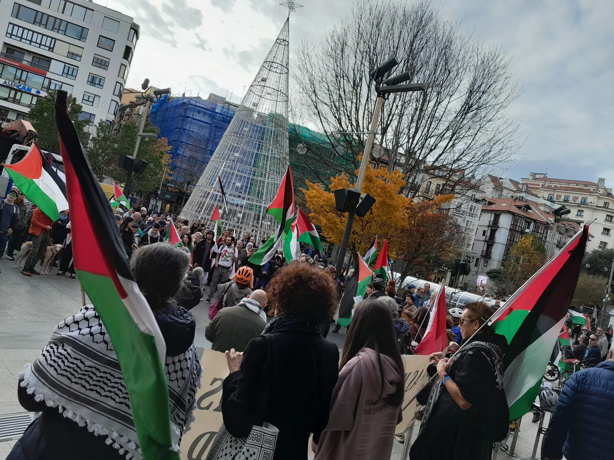 Una bicicletada solidaria por Palestina recorre Santander