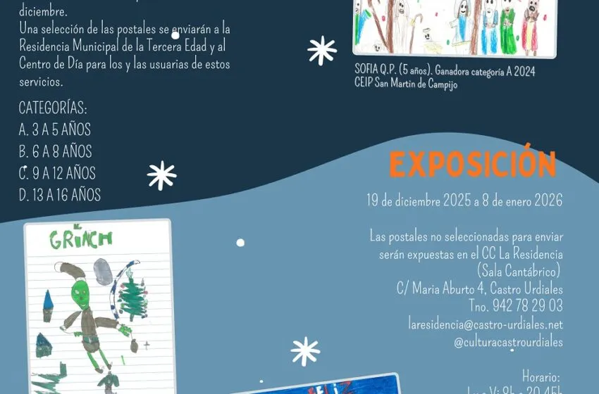  Castro-Urdiales convoca el XXVII Concurso de Tarjetas de Navidad: “Una postal, una sonrisa”
