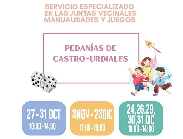  Castro-Urdiales lanza un servicio de dinamización de ocio y tiempo libre en las pedanías dentro del Plan Corresponsables