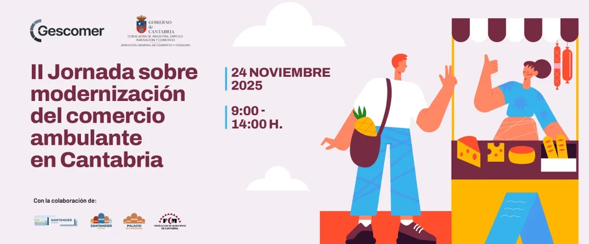 El Gobierno de Cantabria organiza unas nuevas jornadas sobre la modernización del comercio ambulante