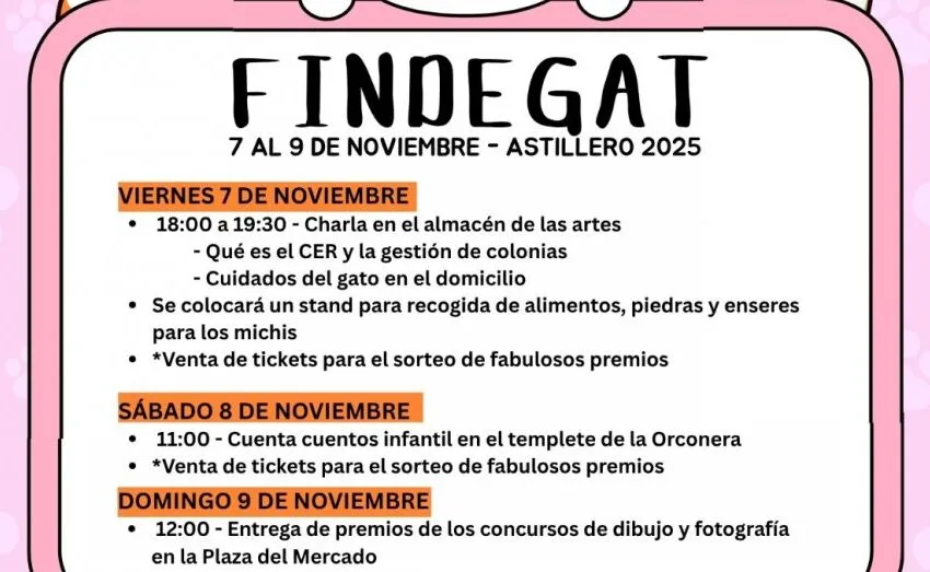  Astillero celebra este fin de semana FindeGat 2025, un evento dedicado al mundo felino