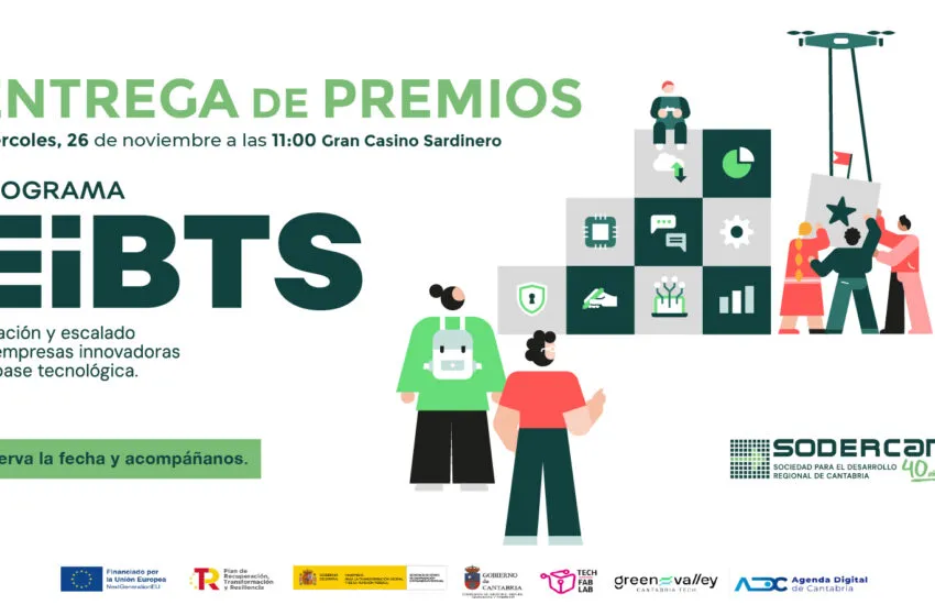  SODERCAN entrega la próxima semana los premios del Programa de Empresas Innovadoras de Base Tecnológica