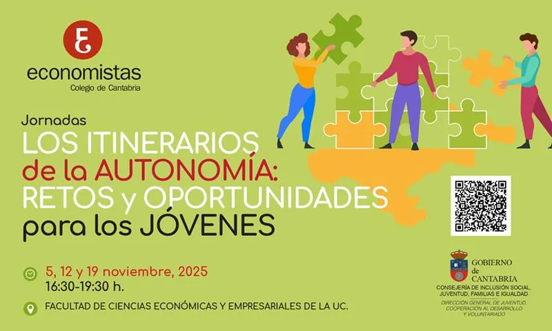 La Consejería de Juventud y el Colegio de Economistas inician mañana unas jornadas para abordar los desafíos de los jóvenes para alcanzar la autonomía financiera