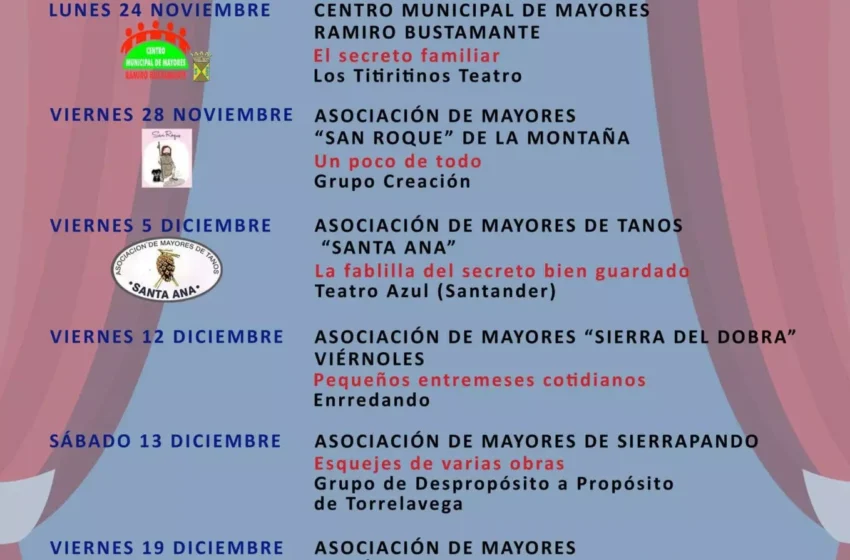  Torrelavega impulsa la cultura y la participación de sus mayores con el ciclo teatral “Teatro Vivo”