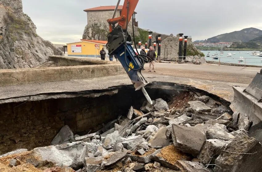  Fomento acomete una obra de emergencia para la recuperación del soplao del muelle antiguo de Castro Urdiales