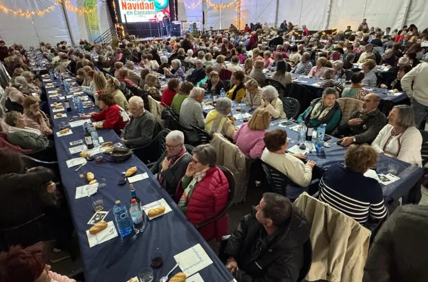  Cerca de un millar de personas mayores se reúnen en Bezana para celebrar la Navidad y combatir la soledad