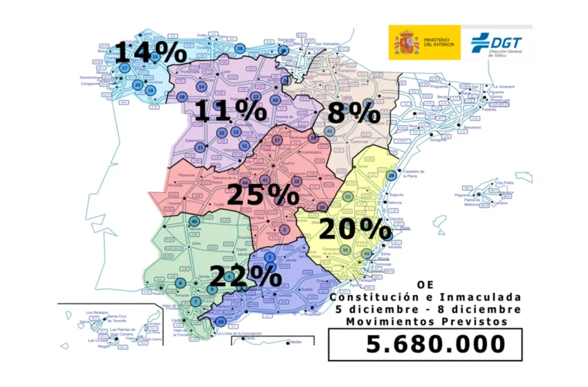 Noticias de Cantabria | El Cántabro | La DGT prevé 5,7 millones de desplazamientos por carretera durante el puente de la Constitución-Inmaculada