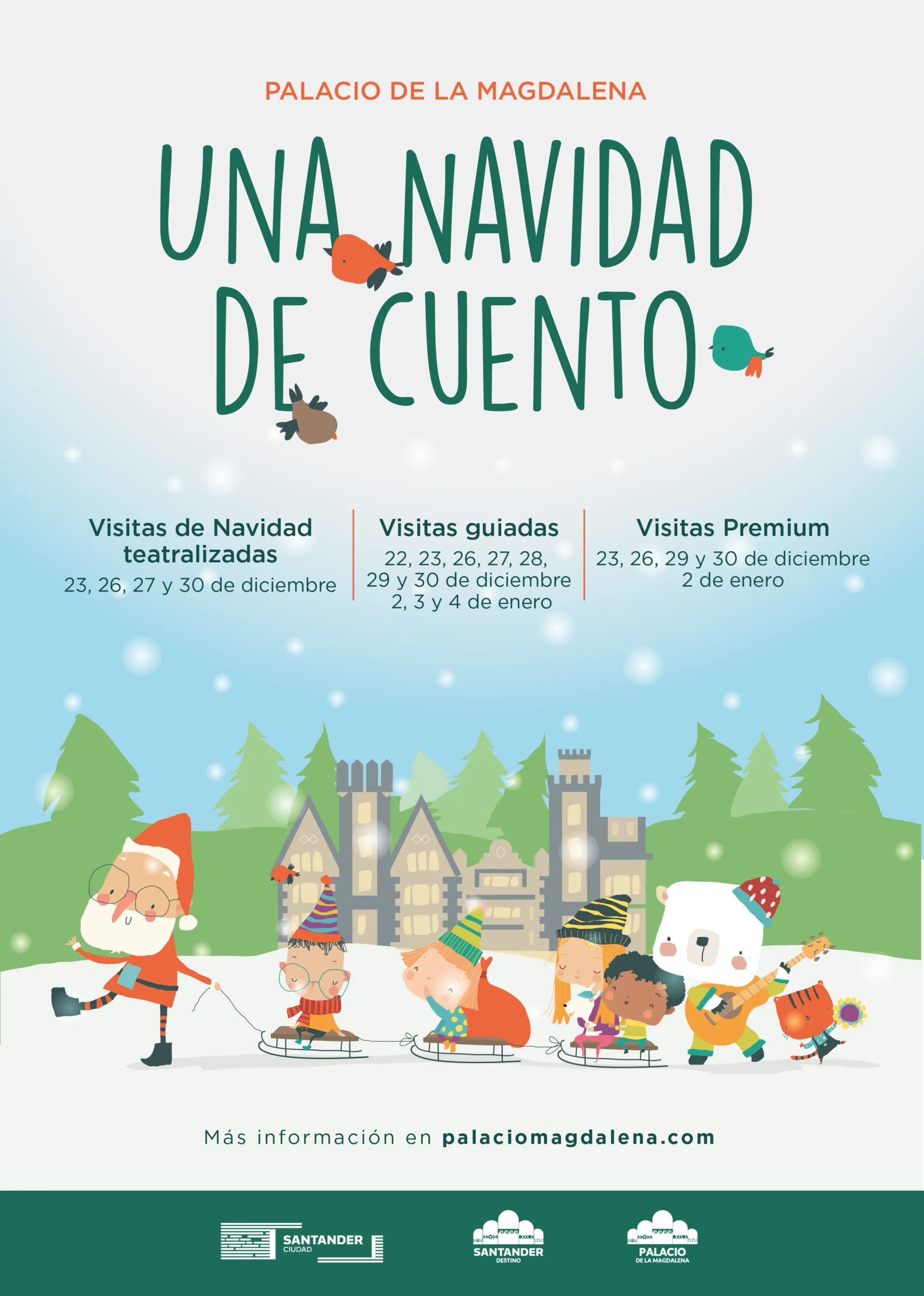 El Palacio de la Magdalena celebra una “Navidad de cuento” con visitas guiadas y teatralizadas