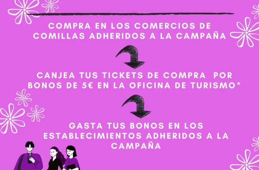 La novena edición de la campaña de dinamización comercial ‘Comillas Vale por Cinco’ arranca este 20 de enero