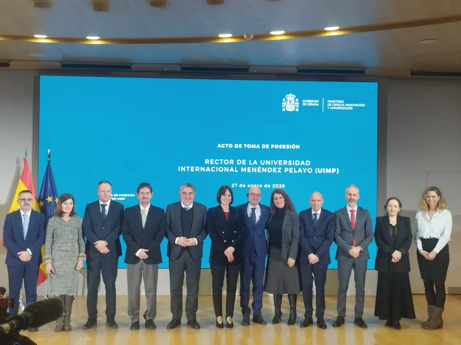 Silva asiste a la toma de posesión de Ángel Pelayo como nuevo rector de la UIMP