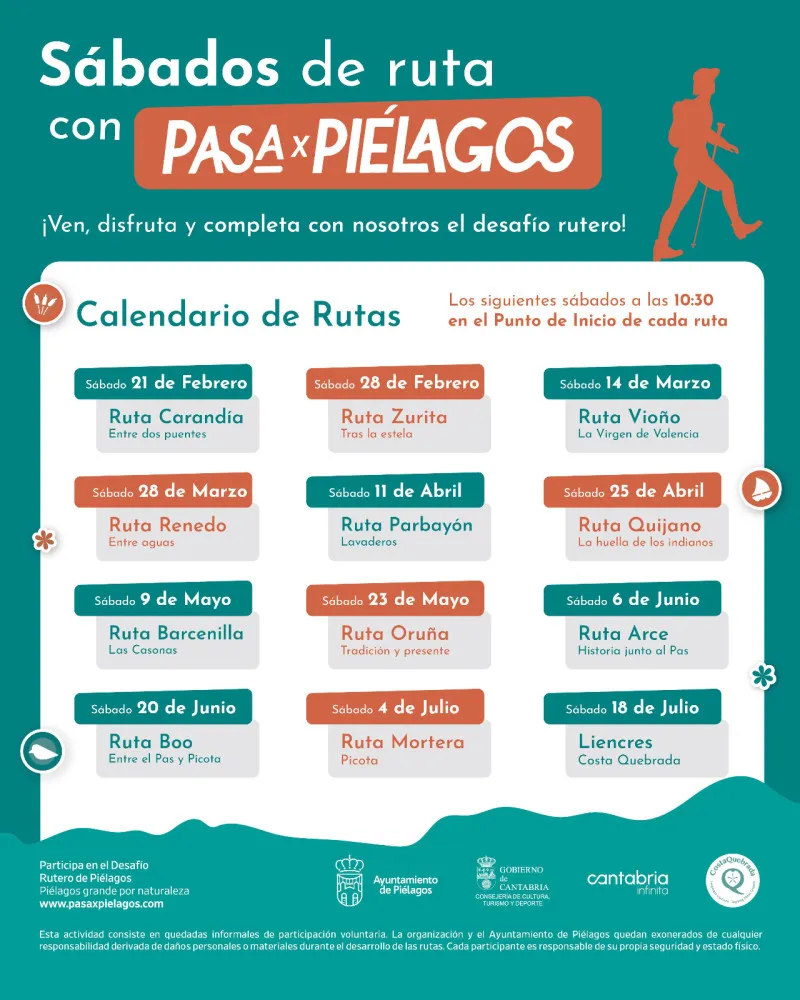 Piélagos activa su desafío turístico más ambicioso con 12 rutas por sus pueblos desde este sábado